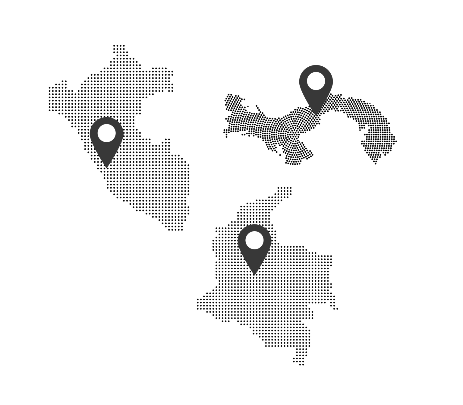 Mapa con ubicaciones de las oficinas de Grupo SP